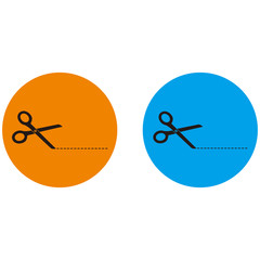 Scissors cutting icon vector illustration	