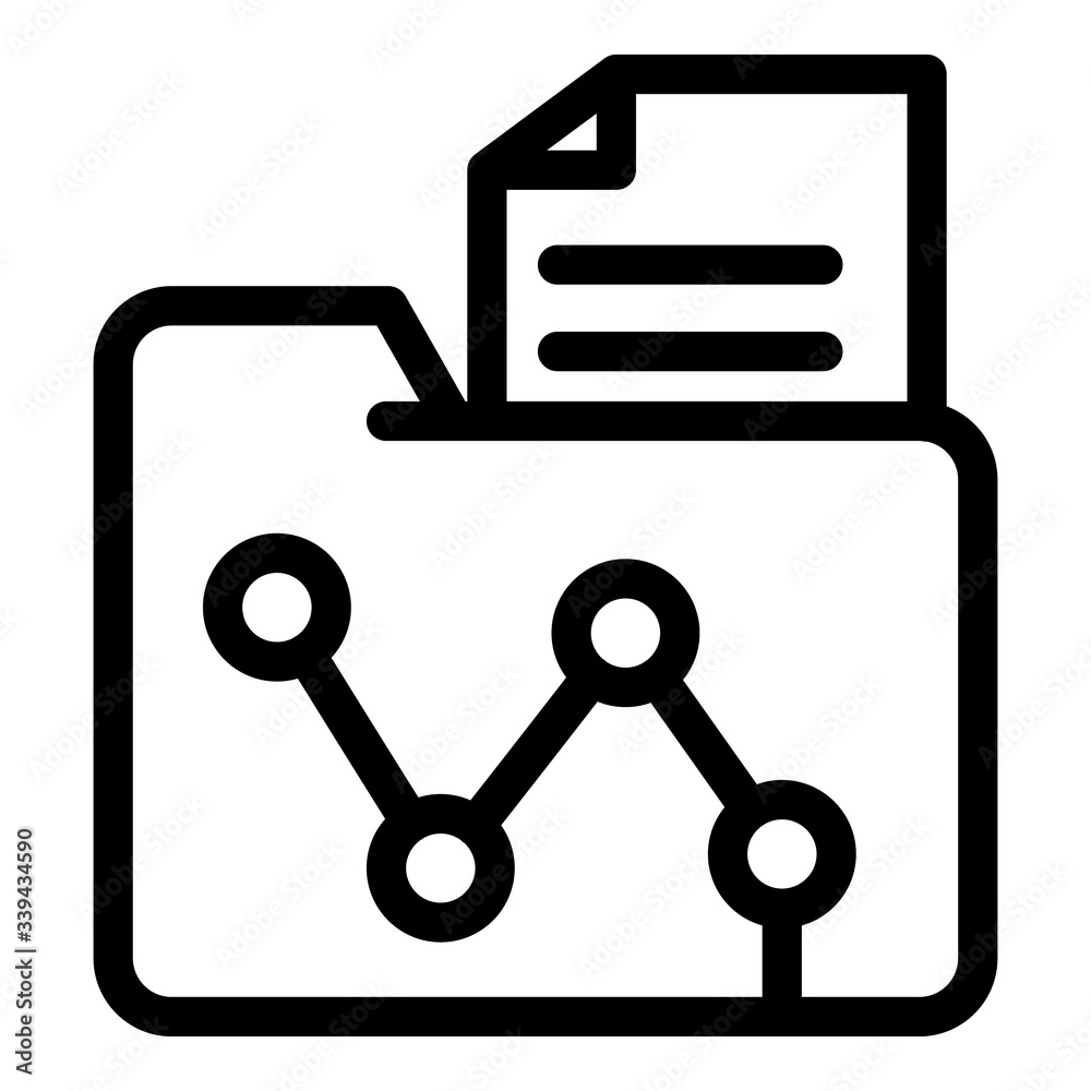 Poster office file folder icon. outline office file folder vector icon for web design isolated on white bac