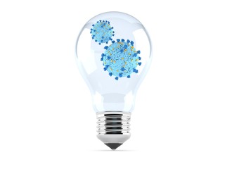 Virus inside light bulb