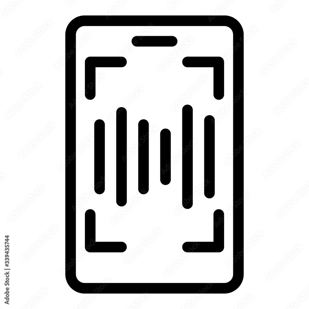 Poster smartphone sound record icon. outline smartphone sound record vector icon for web design isolated on