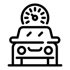 Modern carsharing icon. Outline modern carsharing vector icon for web design isolated on white background