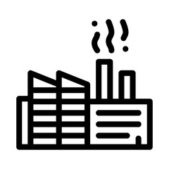 discharge of station harmful substances into air icon vector. discharge of station harmful substances into air sign. isolated contour symbol illustration