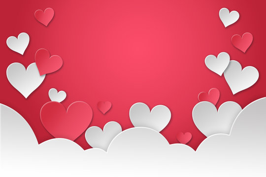 Día del amor y la amistad fondo 14 de febrero Stock Illustration | Adobe  Stock