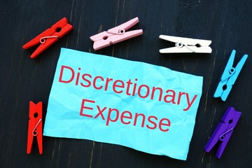 The inscription on the sticker Discretionary Expense for your blog.