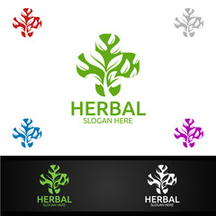 Natural Cross Medical Hospital Logo for Emergency Clinic Drug store or Volunteers Concept