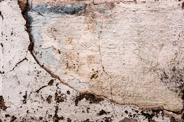 Texture of a concrete wall with cracks and scratches which can be used as a background