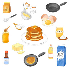 パンケーキと材料