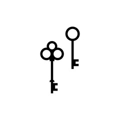 Key icon on white. Vector