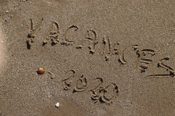 inscription sur le sable vacances  2020