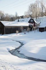snow covered house