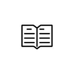 Open book icon isolated on white background