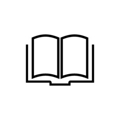 Open book icon isolated on white background
