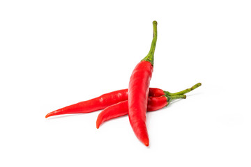 red chili isolated include clipping path on white background stack photo.