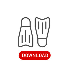 Flippers icon. Stock vector icon