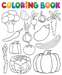 Coloring book vegetable collection 1