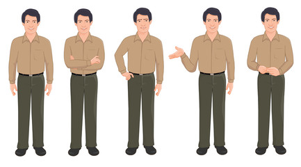 Indian Businessman in various poses