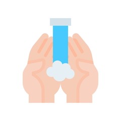 wash hand or hygiene related hands washing with water faucet vector in flat style,