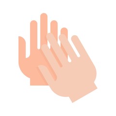 wash hand or hygiene related hands rub for washing or cleaning vector in flat style,