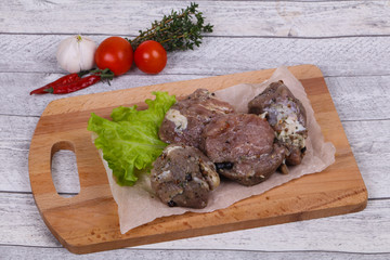Marinated pork meat ready for coocking