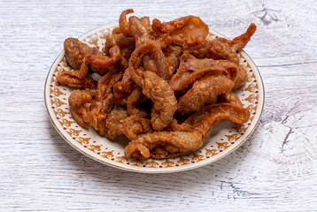 Fried Crispy Chicken Skin