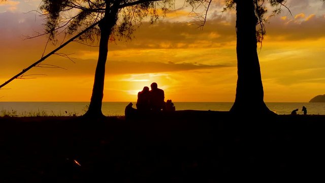 Pantai Tanjung Aru beach Kota Kinabalu, Malaysia