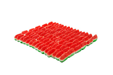 Watermelon jelly sweets. Tasty chewing candies.