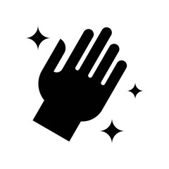 wash hand or hygiene related clean and wash hand with clean sign vector in solid design,