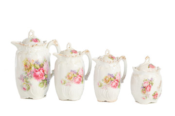 Antique porcelain pots for hot drinks
