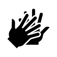 wash hand or hygiene related hands rub for washing or cleaning vector in solid design,