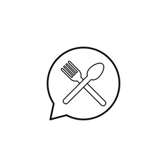 Chat eat line icon. Signs and symbols collection icon for websites  web design  mobile app