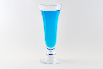  Cocktail glass with blue liquid   