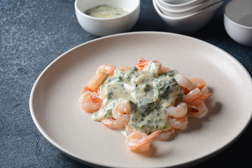 Creamy Garlic Shrimp  with Parmesan