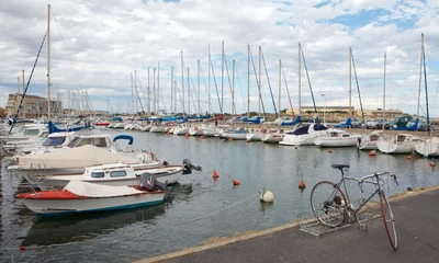 Fototapeten Boats in harbour of Cap d'Agde France. Languedoc. © A