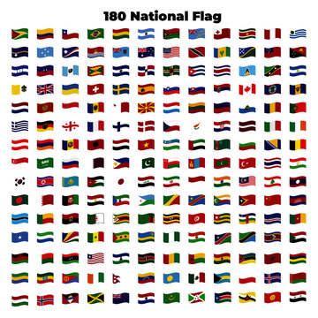 The Collection of 180 Flag Vector