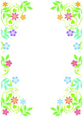 蔓草と花のフレーム