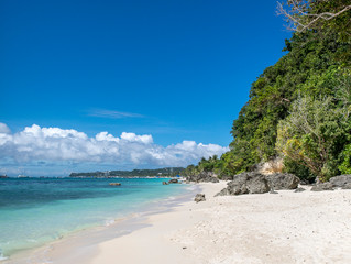White Beach and Rock, Boracay island, Philippines.