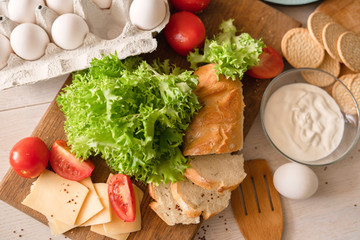 breakfast ingredients