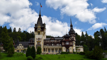 Peles Castle is a masterpiece of German new-Renaissance architecture. Nestled at the foot of the Bucegi Mountains in the picturesque town of Sinaia, built as a summer residence of the kings of Romania