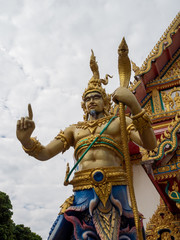Fototapeta na wymiar Nakorn Phanom, Thailand - Nov 18th, 2019: Phra In Plaeng is the southern-most of the string of temples that line the Mekong in Nakhon Phanom.
