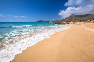 Beautiful beach in Falassarna on Crete, Greece