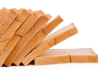 sliced bread isolated on white background