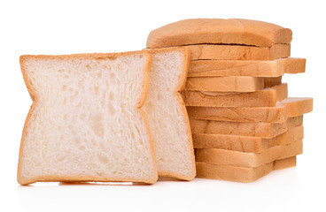 sliced bread isolated on white background