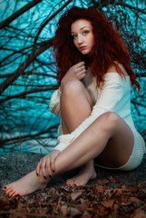 Close up of a beautiful redhead