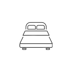 Bed icon, Furniture Vector illustration, flat design.