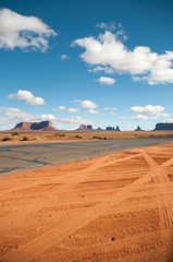 Landscape of Monument valley. Navajo tribal park, USA. Utah.