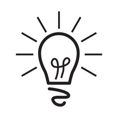 Light bulb, lamp icon