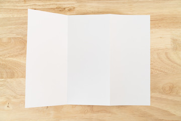 A4 tri-fold brochure blank white template for mock up and presentation design.
