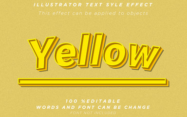 yellow text effect premium vector