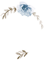 Watercolor floral invitation card printable.