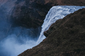 Skogafoss popular waterfall in Iceland